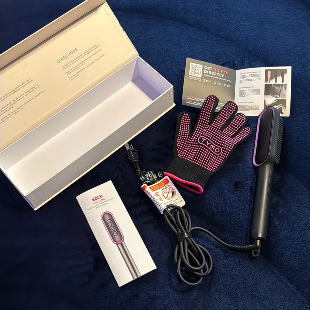 TYMO Hair Straightening Brush with Glove